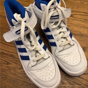 Adidas Forum Mid, white & royal blue